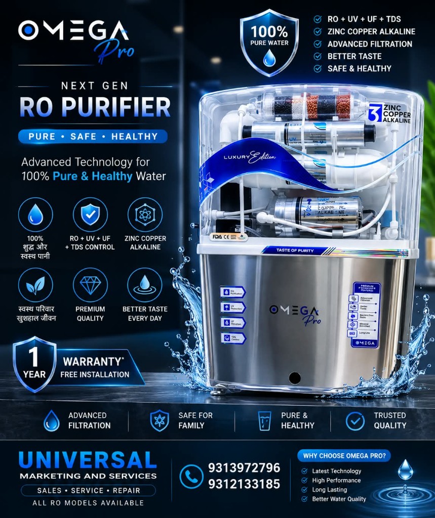 Omega Pro stainless RO UV UF water purifier